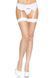 Панчохи у велику сітку Leg Avenue Fence Net Thigh Highs OS White картинка 3