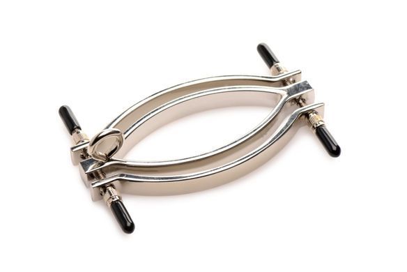 Зажим для половых губ с поводком Master Series Pussy Tugger Adjustable Vagina Clamp with Chain картинка
