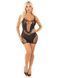 Еротична сукня - сітка Leg Avenue Lace and Net Mini Dress with Dual Strap One Size, Black картинка 5