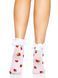 Шкарпетки жіночі з мереживом та полуничками Leg Avenue Strawberry ruffle top anklets картинка 3