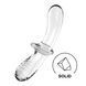 Скляний ділдо двосторонній Satisfyer Double Crystal Transparent (діаметр 3,5-3,8 см) картинка 1