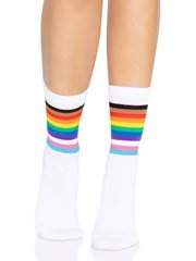 Носки женские в полоску Leg Avenue Pride crew socks Rainbow, размер 37–43 картинка