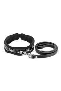 Нашийник з повідком Fetish Tentation Premium Patent leather chocker and leash зображення