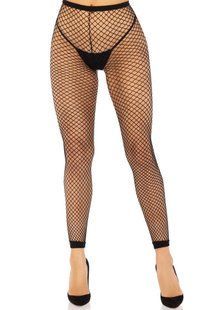 Лосини у сітку Leg Avenue Industrial Net footless tights Black One Size зображення
