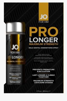 Пролонгуючий спрей для чоловіків з лідокаїном System JO Prolonger Spray with Lidocaine (60 мл) зображення