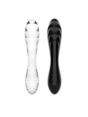 Скляний дилдо двосторонній Satisfyer Dazzling Crystal 1 Transparent (діаметр 3,6 см) зображення