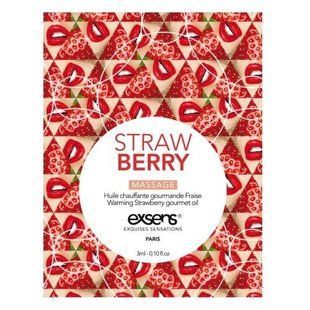 Пробник масажного масла EXSENS Strawberry 3мл зображення