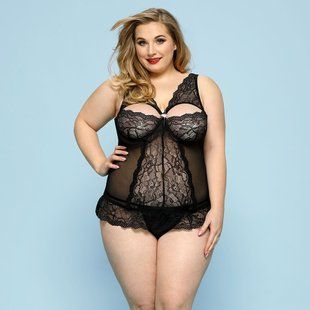 Сексуальний комплект білизни JSY &laquo;Скромниця Брук&raquo; Plus Size, Black зображення