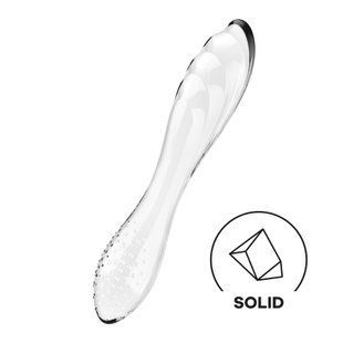 Скляний дилдо двосторонній Satisfyer Dazzling Crystal 1 Transparent (діаметр 3,6 см) зображення