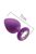 Анальна пробка з кристалом MAI Attraction Toys №47 Purple (довжина 7 см, діаметр 2,5 см) зображення