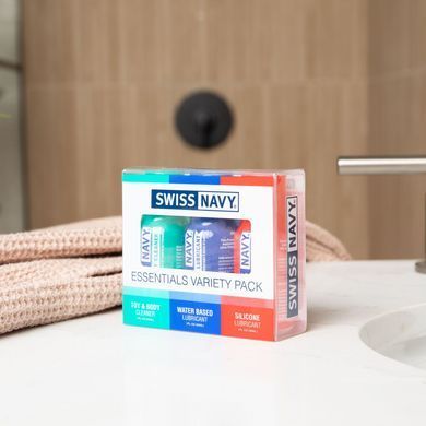 Набор лубрикантов и очиститель Swiss Navy Essentials Variety Pack (3 х 30 мл) картинка