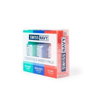 Набор лубрикантов и очиститель Swiss Navy Essentials Variety Pack (3 х 30 мл) картинка