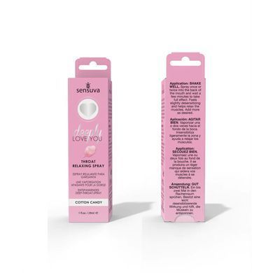 Спрей для глибокого мінету Sensuva Deeply Love You Cotton Candy, солодка вата (29 мл) зображення