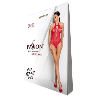 Боді з імітацією корсетного шнурівки Passion BS088 red зображення