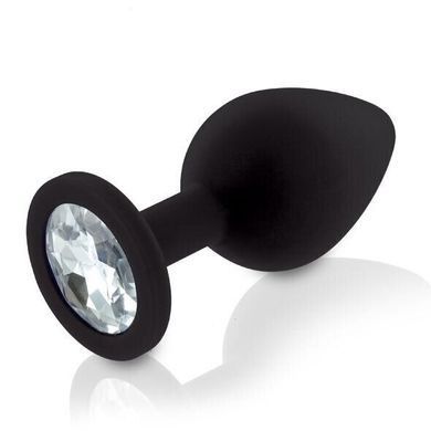 Набор анальных пробок с кристаллом Rianne S: Booty Plug Set Black (диаметр 2,7 см, 3,5 см, 4,1 см) картинка