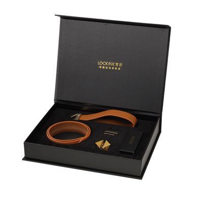 Повідець LOCKINK Tied Collar with Leash Set Brown зображення
