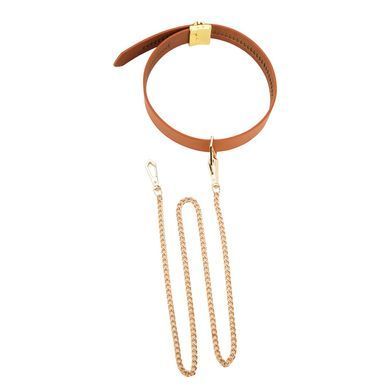 Повідець LOCKINK Tied Collar with Leash Set Brown зображення