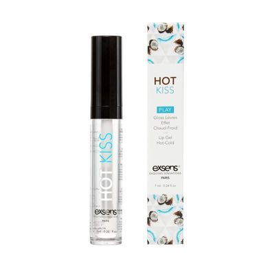 Стимулирующий блеск для губ (согревает и охлаждает) Exsens Coconut Hot Kiss, кокос (7 мл) картинка