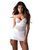 Красива сорочка + трусики Obsessive Alissium chemise & thong White, розмір XS/S зображення