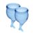 Набір менструальних чаш Satisfyer Feel Secure dark blue, синій (15 і 20 мл) зображення