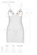 Сорочка с вырезами на груди + стринги Passion LOVELIA CHEMISE white, размер S/M картинка 7