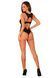 Мереживне боді з відкритим доступом Obsessive Donna Dream crotchless teddy Black, розмір XS/S картинка 7