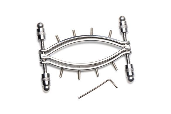 Зажим для половых губ с шипами Master Series Spread'Em Poker Vagina Clamp with Adjustable Pressure Screws картинка
