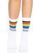 Шкарпетки жіночі в смужку Leg Avenue Pride crew socks Rainbow, розмір 37&ndash;43  картинка 1