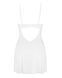 Красива сорочка + трусики Obsessive Alissium chemise & thong White, розмір XS/S картинка 4