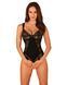 Мереживне боді з відкритим доступом Obsessive Donna Dream crotchless teddy Black, розмір XS/S картинка 1