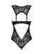 Мереживне боді з відкритим доступом Obsessive Donna Dream crotchless teddy Black, розмір XS/S картинка 4