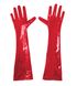 Глянцевые виниловые перчатки Art of Sex Lora красные, размер S картинка 4
