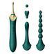 Мультифункциональный вибратор с насадками и подогревом Zalo Bess 2 Turquoise Green (диаметр 3,3 см) картинка