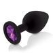 Набор анальных пробок с кристаллом Rianne S: Booty Plug Set Black (диаметр 2,7 см, 3,5 см, 4,1 см) картинка 5