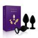 Набор анальных пробок с кристаллом Rianne S: Booty Plug Set Black (диаметр 2,7 см, 3,5 см, 4,1 см) картинка 1