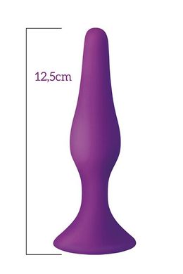 Анальна пробка на присосці MAI Attraction Toys №34 Purple (діаметр 3,2 см, довжина 12,5 см) зображення