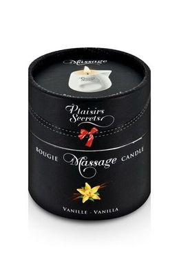 Массажная свеча в керамическом сосуде Plaisirs Secrets Vanilla ваниль (80 мл) картинка