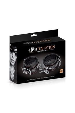 Кожаные наручники Fetish Tentation Premium Patent leather handcuffs картинка