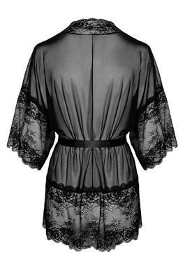 Коротенький пеньюар с кружевом Kissable Midnight Kiss Negligee, размер S/M картинка