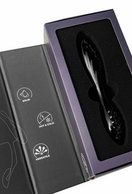 Скляний дилдо двосторонній Satisfyer Dazzling Crystal 1 Black (діаметр 3,6 см) зображення