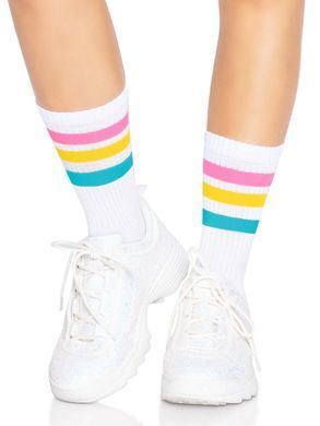 Шкарпетки жіночі в смужку Leg Avenue Pride crew socks Pansexual, розмір 37&ndash;43  зображення