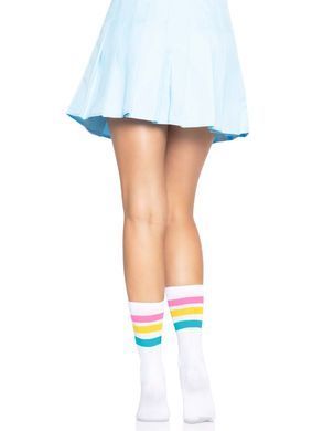 Шкарпетки жіночі в смужку Leg Avenue Pride crew socks Pansexual, розмір 37&ndash;43  зображення