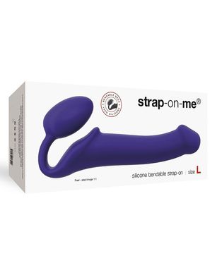 Безременевий страпон регульований Strap-On-Me Violet, розмір L (діаметр 3,7 см) зображення