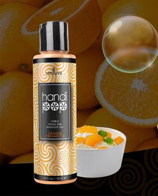 Пробник масажного гелю для орально-мануальних ласк Sensuva Handipop Orange Creamsicle, апельсинове морозиво (6 мл) зображення