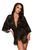 Коротенький пеньюар с кружевом Kissable Midnight Kiss Negligee, размер S/M картинка