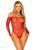 Боди-сетка с рукавами и стразами Leg Avenue Crystallized fishnet bodysuit Red One Size картинка
