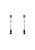 Тонкі затискачі для сосків з підвіскою Feral Feelings Thin nipple clamps, срібло/чорний зображення