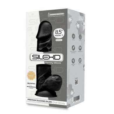 Фалоімітатор на присосці Silexd Norman (MODEL 1 size 8.5") Black діаметр 5 см зображення