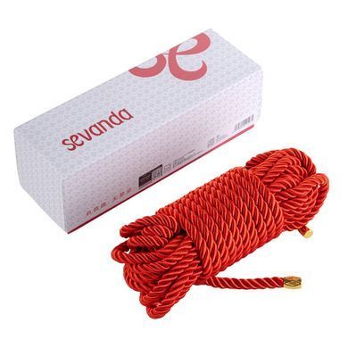 Мотузка для шибарі LOCKINK SEVANDA Shibari Pratice Rope Red (8 метрів) зображення