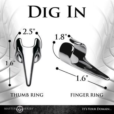 Набор колец с когтями Master Series Five-Piece Sensation Claw Rings Silver (5 шт) картинка